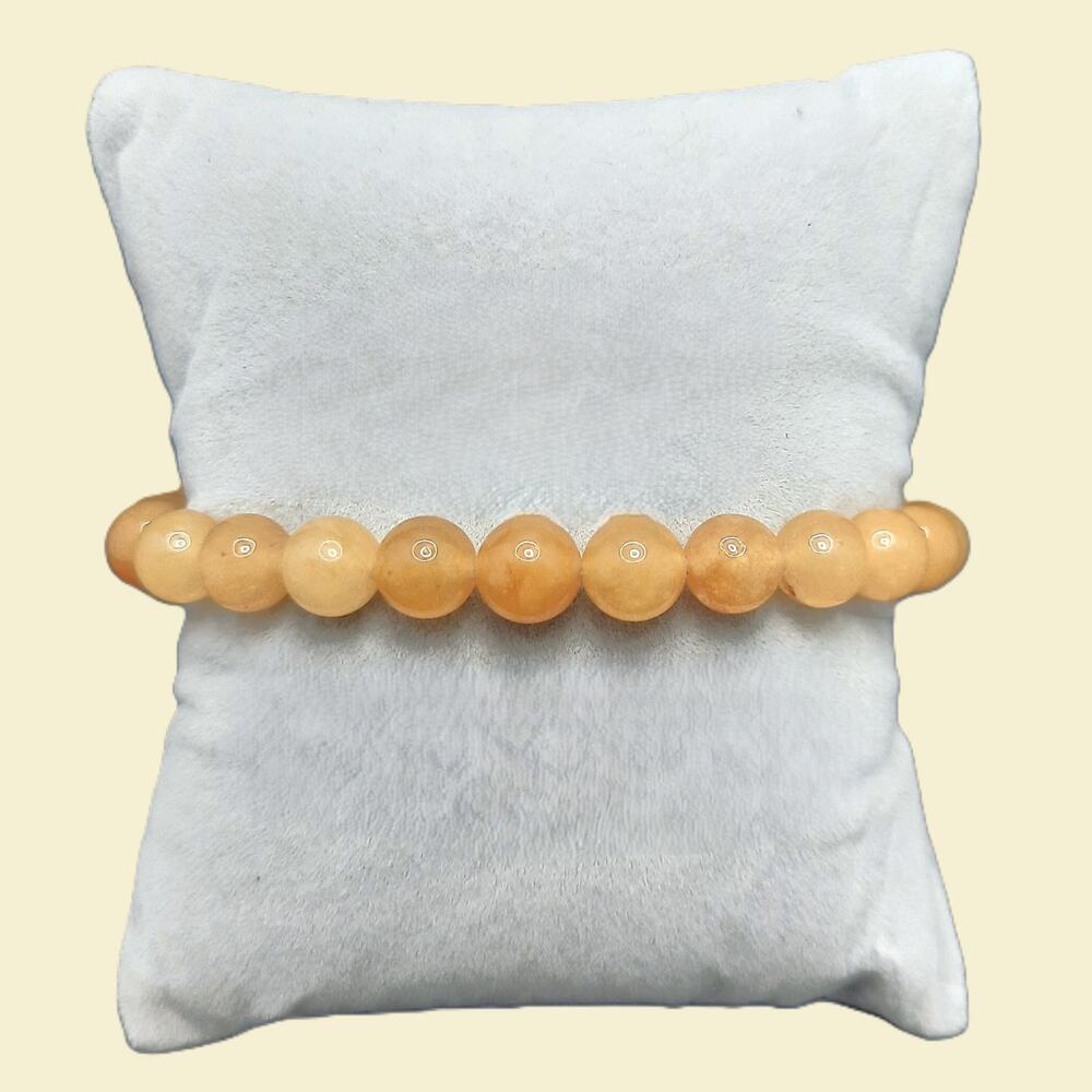 Artisan Yellow Aventurine Beaded Bracelet Gemstone Stretch Stackable Unisex New